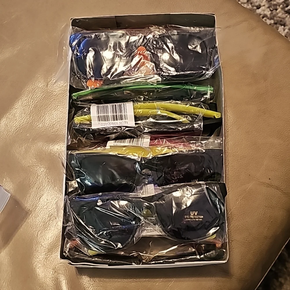 1 Dozen Neon Party Sunglasses Mixed Colors